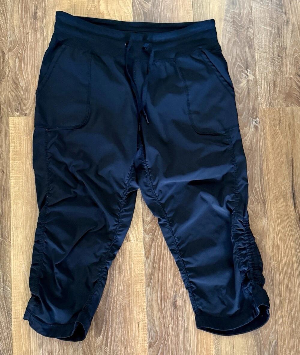 Kirkland Signature Black Active Pant Adult Womens Drawstring, Size, Large EUC